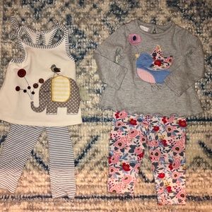 2 Mudpie Outfits 0-6 month